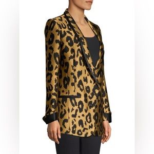 Smythe Salon Leopard Print Blazer 4 New